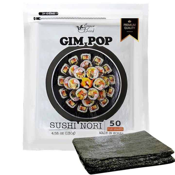 Joyce Food Distribution, Inc. – wholesale DIY food kit – Gim Pop Sushi Nori Roasted Seaweed 50 Full Sheets 130g