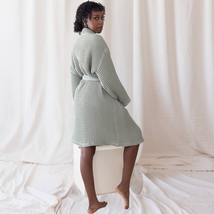 Vivamaison – wholesale Robe – Unisex – Luxurious Waffle Kimono Bathrobe, 100% Cotton, Unisex Style