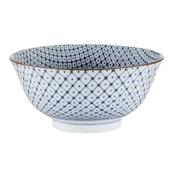 ceramic medium bowl with diamond design for wholesale by Maison jiki