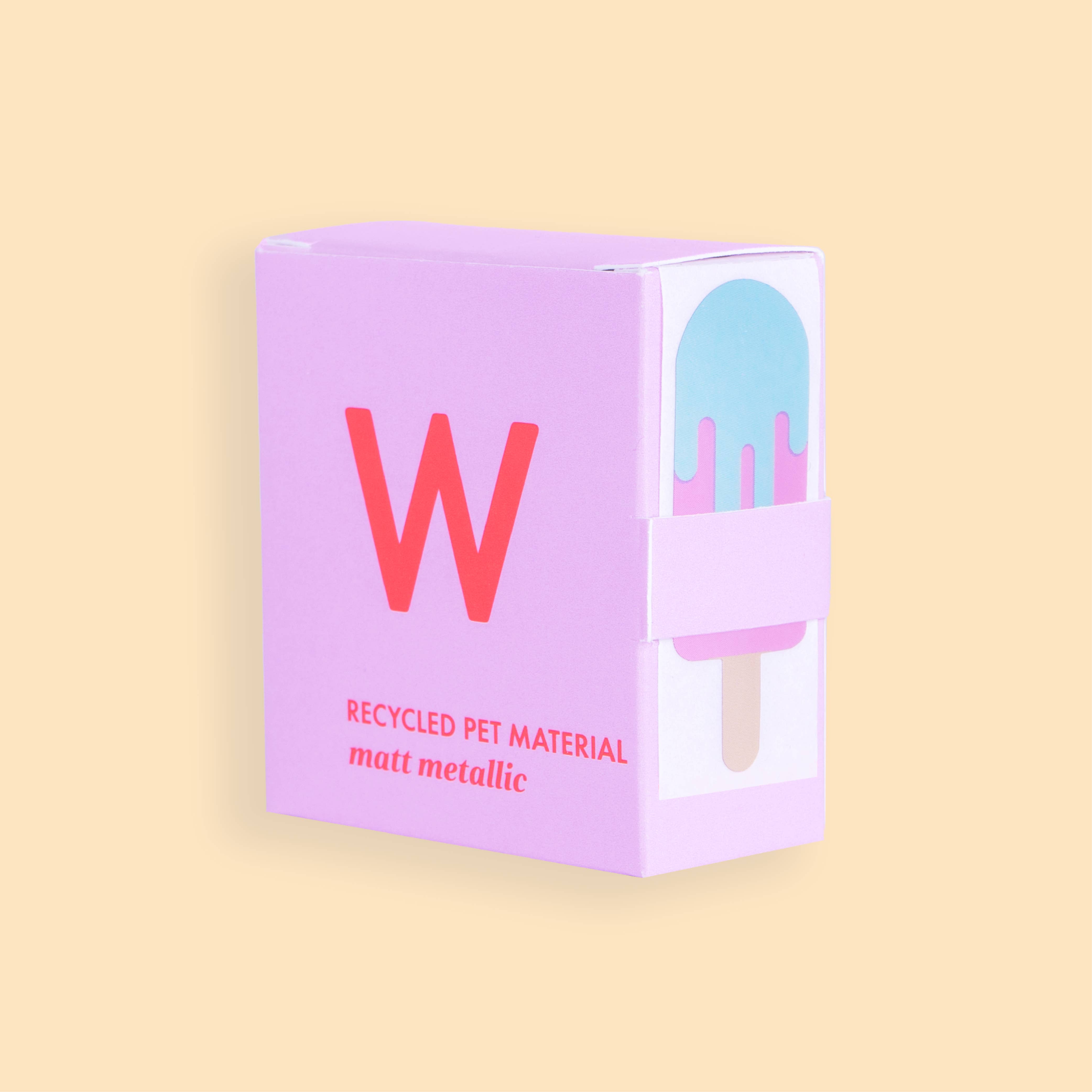 wowgoods – Adesivo por atacado – Adesivos brilhantes metalizados para presente - sorvetes em rolo de PET1