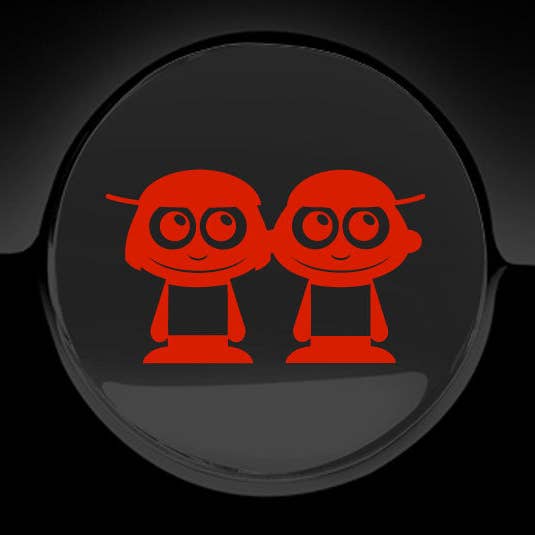 Bedårande pojkar bränsle Cap bil klistermärke för wholesale av WinsterCreations™