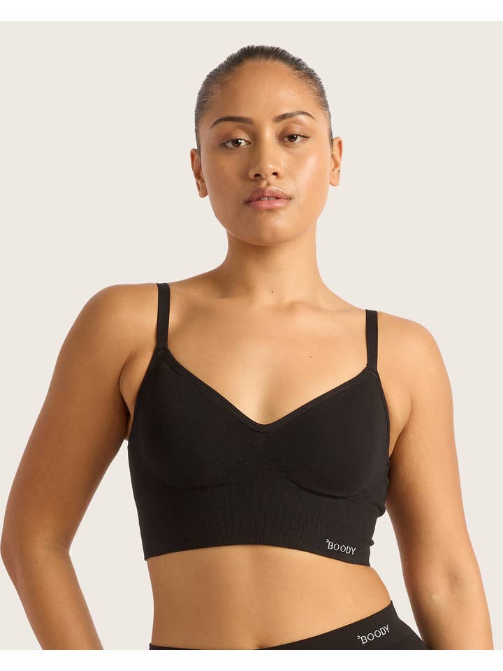 Wireless Low Back Bra - Black for wholesale on Faire8