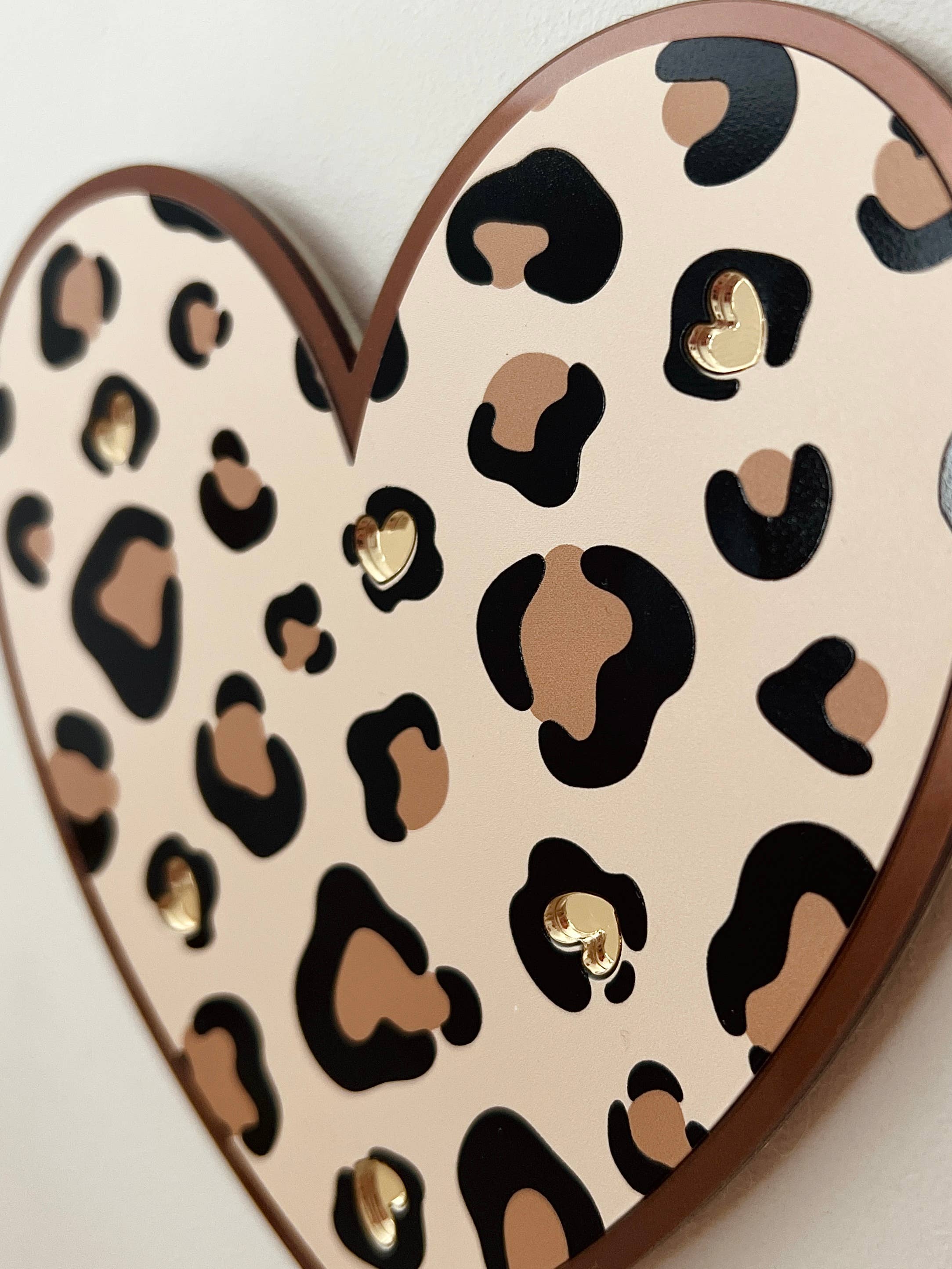 Print Your Love - Venta al por mayor Papel pintado 3D - Joya de pared Lindo corazón leopardo4