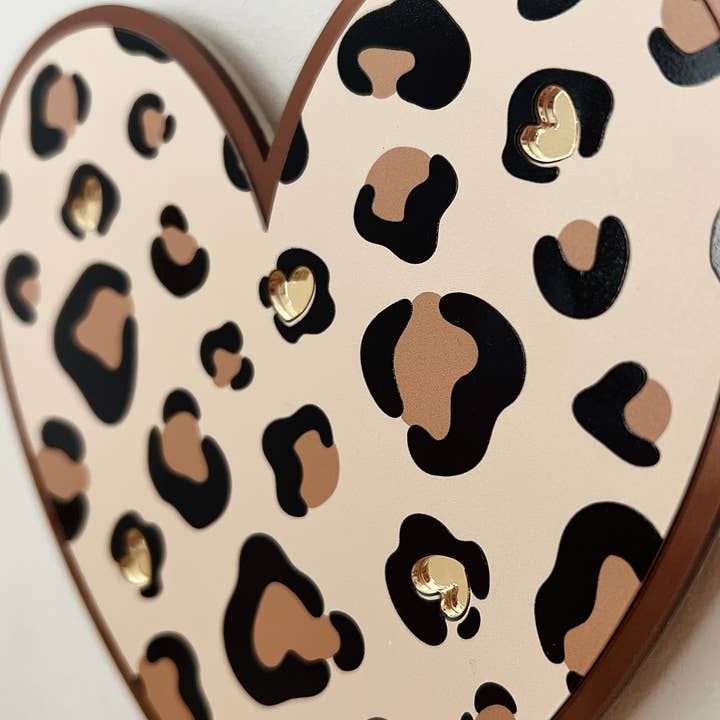 Print Your Love - Wholesale Wall Accent - Pretty heart leopard wall jewel3