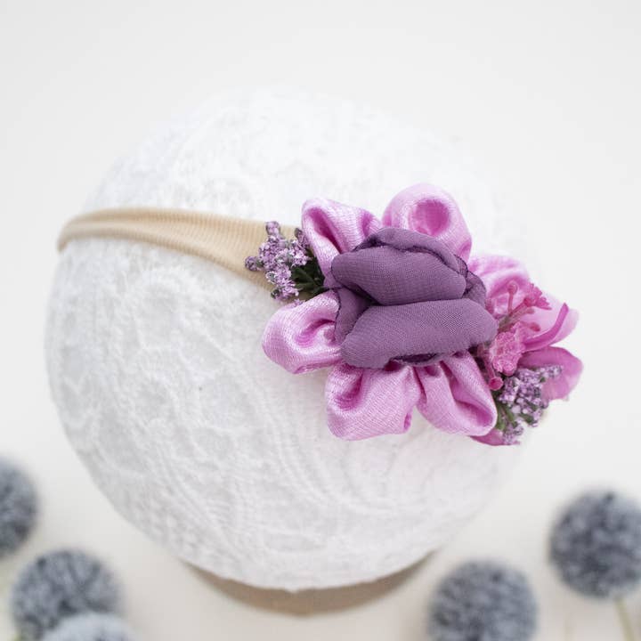 Diadema con flores, diadema rosa, diadema, diadema para bebés (C para venta al por mayor de Girls' Dream