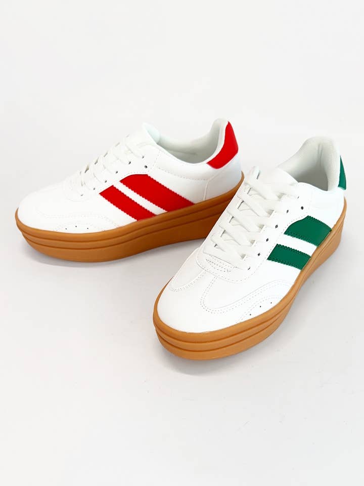 CCOCCI - Wholesale Lifestyle Sneakers - Women's - TOPPING-03 DOUBLE STRAP DESIGN PLATFORM SNEAKERS