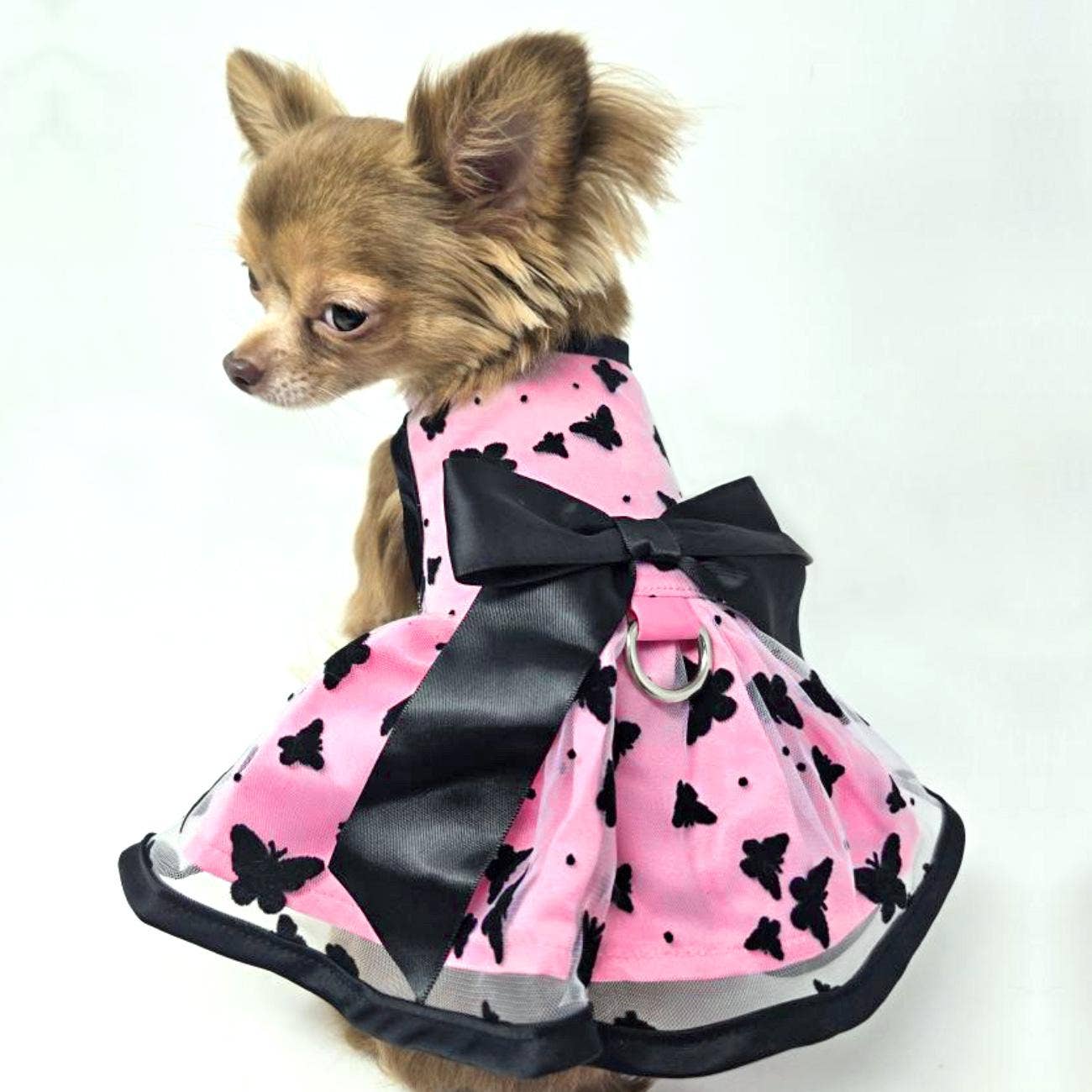 Doggie Design - Wholesale Pet Dress - Dog - All Aflutter Pink & Black Dog Dress2