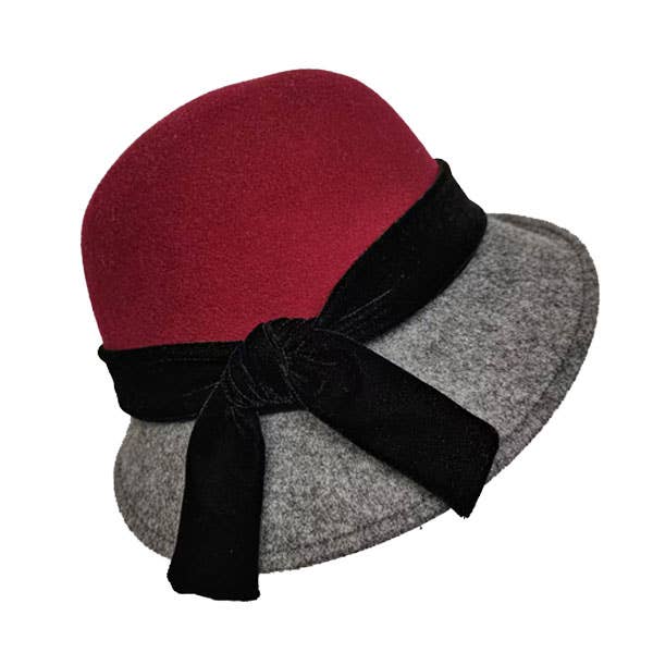 Dupatta Designs - Wholesale Cloche Hat - Women's - Zamir Two-Tone Asymmetrical Cloche Hat1
