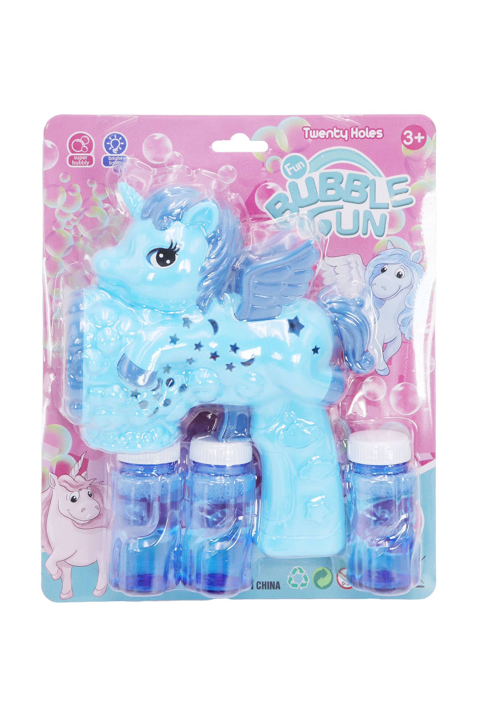 ASSORTED Unicorn Led Light-up Bubble Maker Blast Gun for wholesale on Faire8