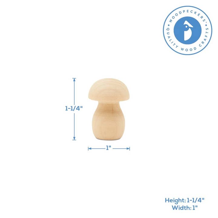 Woodpeckers Crafts - Wholesale Craft Supplies - Wooden Mushroom