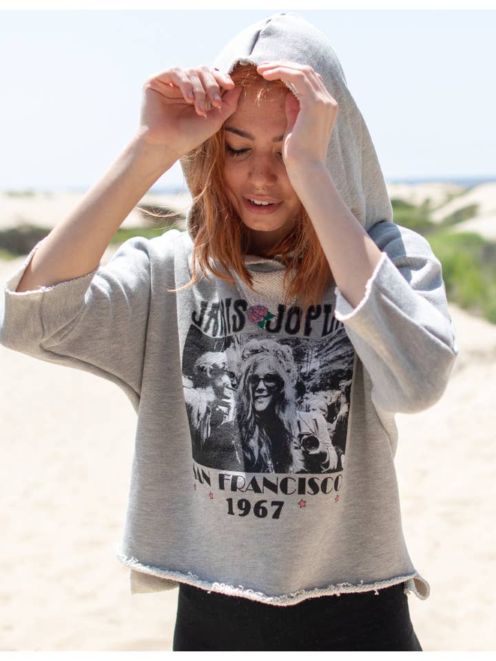 People Of Leisure - Wholesale Hoodie - Women's - Janis Joplin Cropped Hoodie