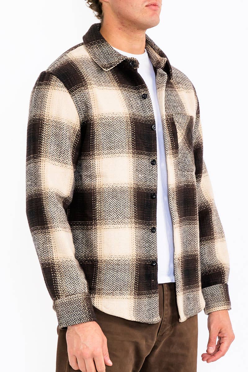 WEIV - Vente Veste-chemise – homme - Veste chemise unisexe en flanelle à manches longues4