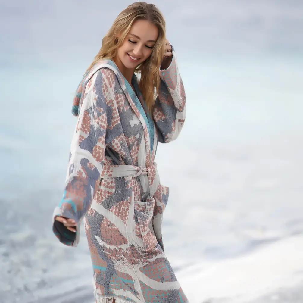 Bagno Milano - Vente Peignoir – femme - Collection de peignoirs et ponchos en peshtemal bio Bagno Milano14