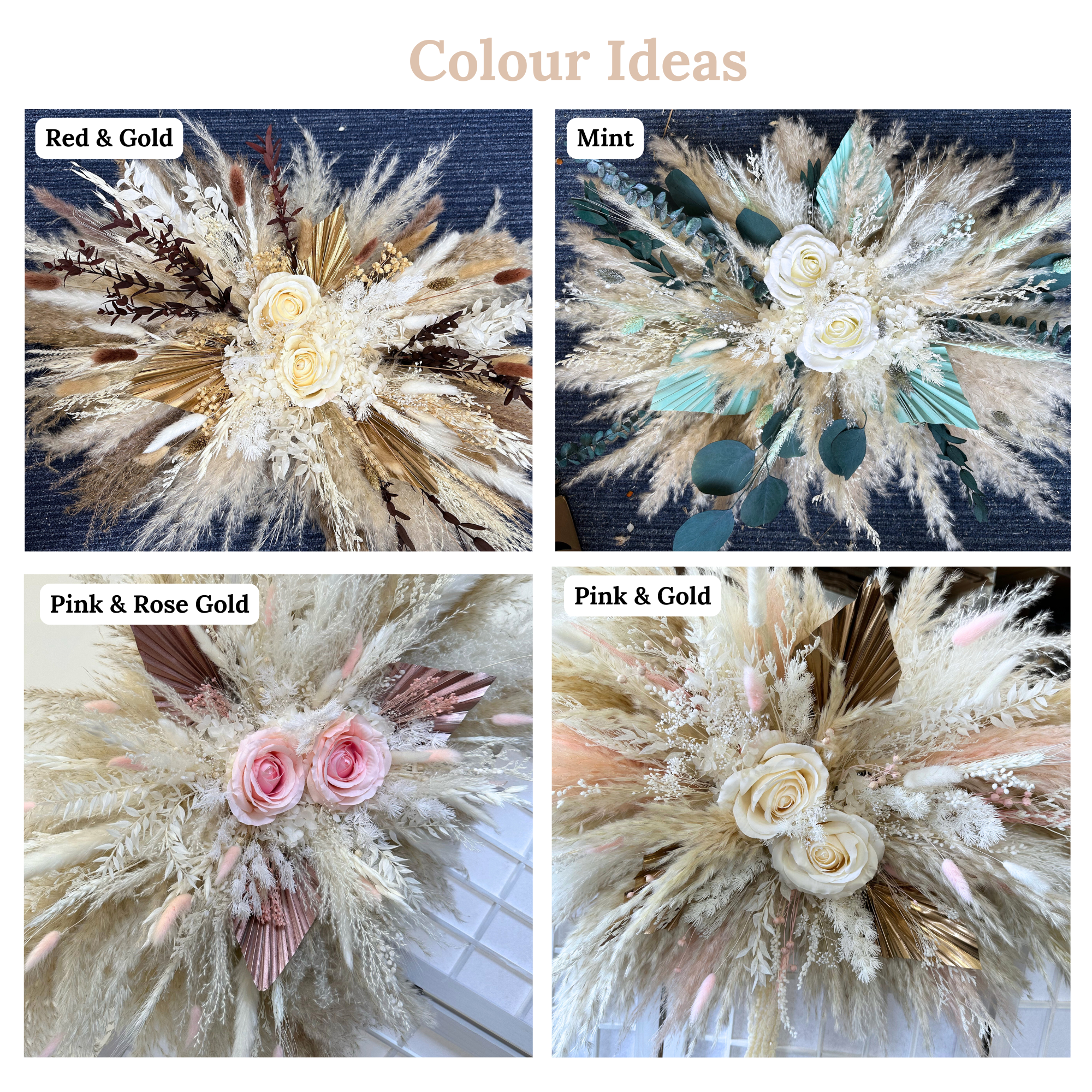 Opal Lily - Wholesale Wall Accent - Dried Pampas Wall Decor - Neutral7