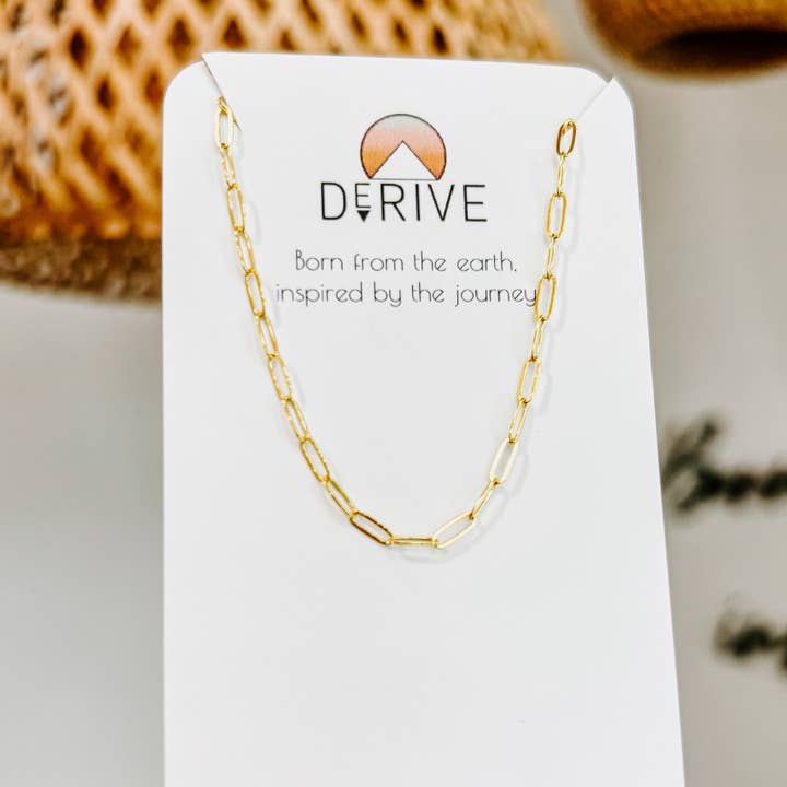 Papirclips kæde halskæde for engroshandel hos Derive Jewelry