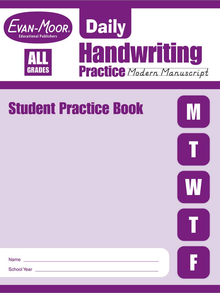 Daily Handwriting Mod Manuscript Sb 5 Pack for wholesale by Carson Dellosa Education