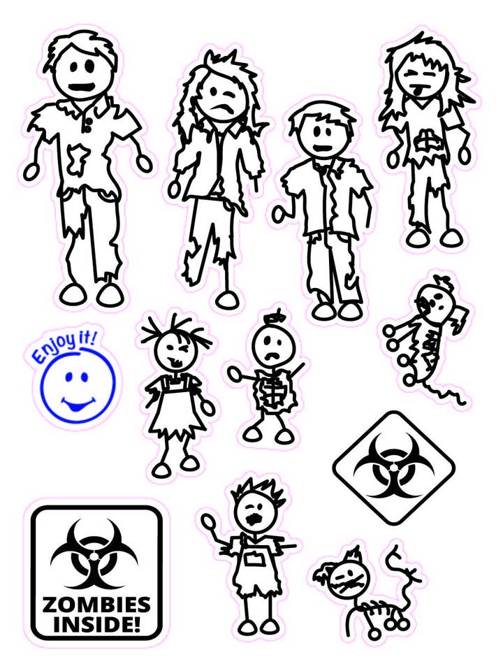 Zombie Car Stickers por atacado de Enjoy It LLC
