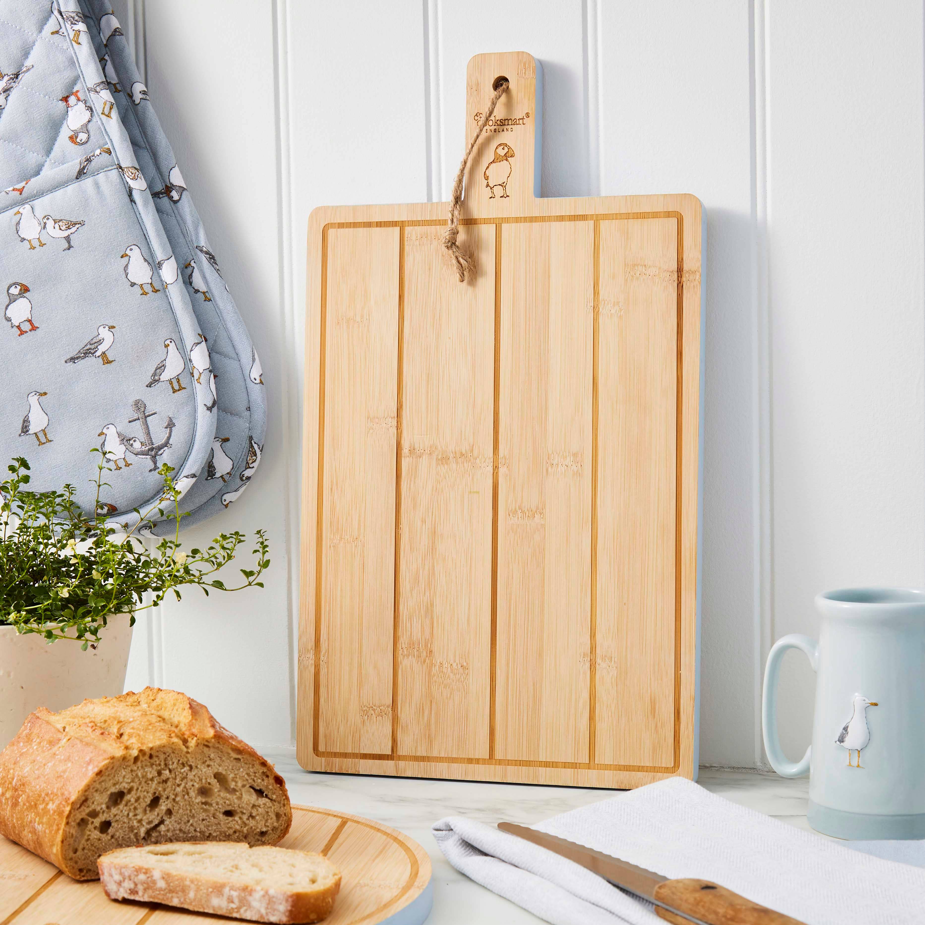 Natural Bamboo Paddle Board Coastal Birds by Cooksmart for wholesale on Faire2