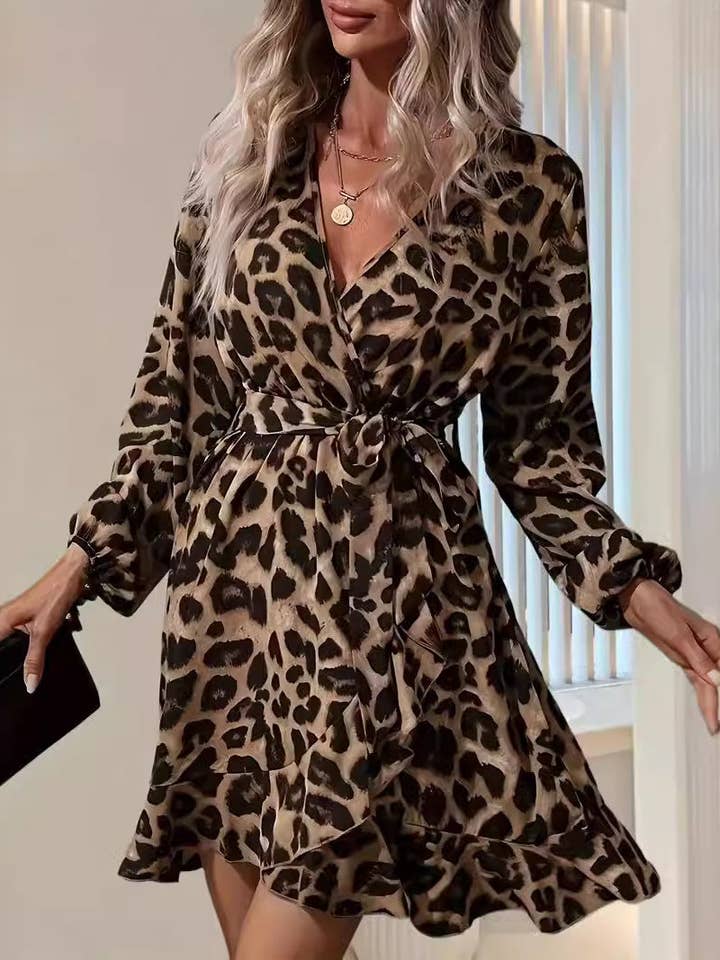Leopard Print V-Neck High-Waist Asymmetrical Women's Dress and other Purchase Wholesale leopard print dress. Free Returns & Net 60 Terms on Faire trending on Faire.