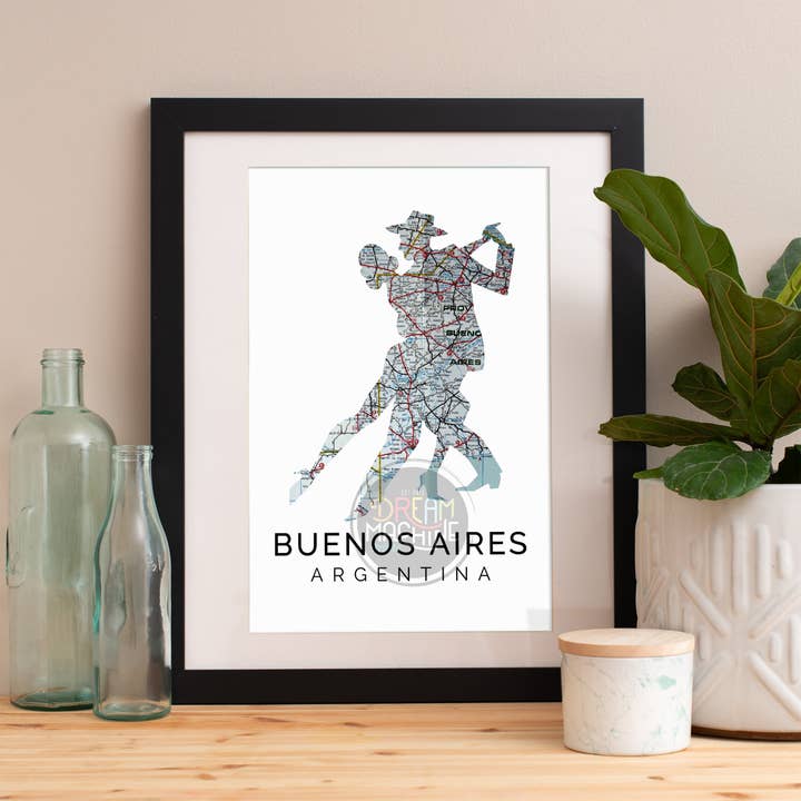 Impressão de Buenos Aires, Horizonte de Buenos Aires, Arte de Buenos Aires, Cartaz de Buenos Aires, Aquarela de Buenos Aires, Impressão artística de Buenos Aires, Argentina MapSymbol19 por atacado de DreamMachine Prints