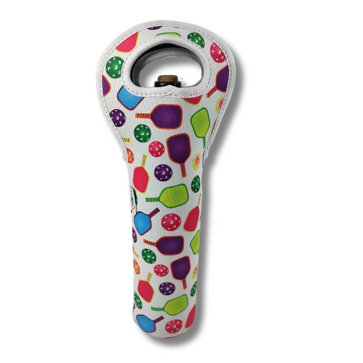 Pickleball Wine Tote - White for wholesale by Born to Rally