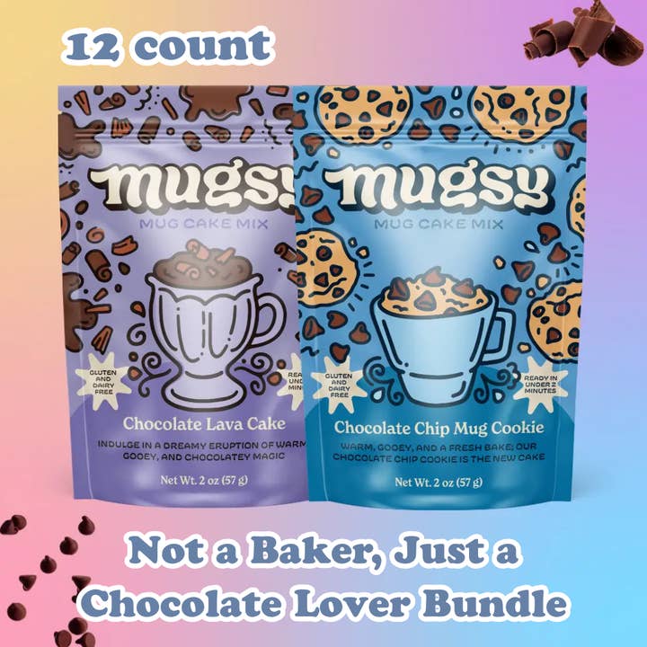 Not a Baker, Just a Chocolate Lover Bundle: 12 count for wholesale by Mugsy Bakes