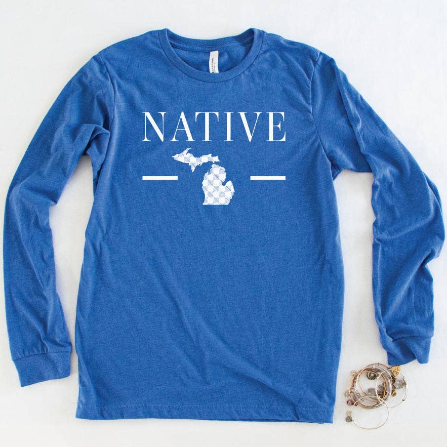 MICHIGAN VIBES - Wholesale Screen Printed T-Shirt - Unisex - Native One long sleeve tee4