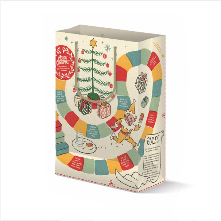 Wallflower Paper & Party - Wholesale Gift Bag - Holiday Game-board Gift Bag1