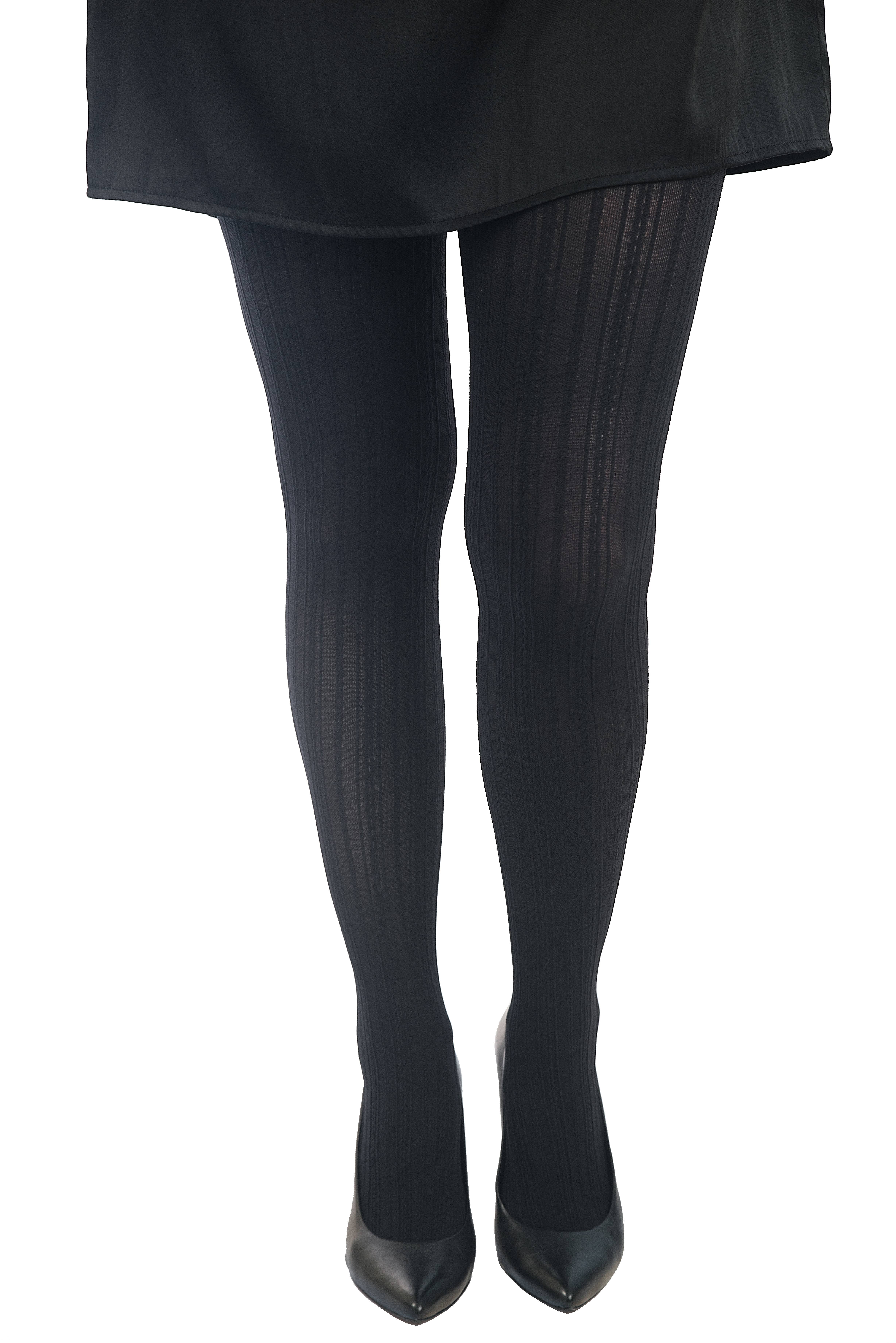 Lupo – wholesale Strumpbyxor - Dam – Damstrumpbyxor med modevertikala ränder, 70 denier (5816)3