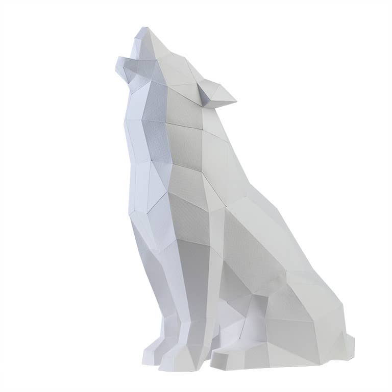 PAPERCRAFT WORLD – Großhandel Bastelset – Wolf 3D PaperCraft Origami Modell, Papierlampe6
