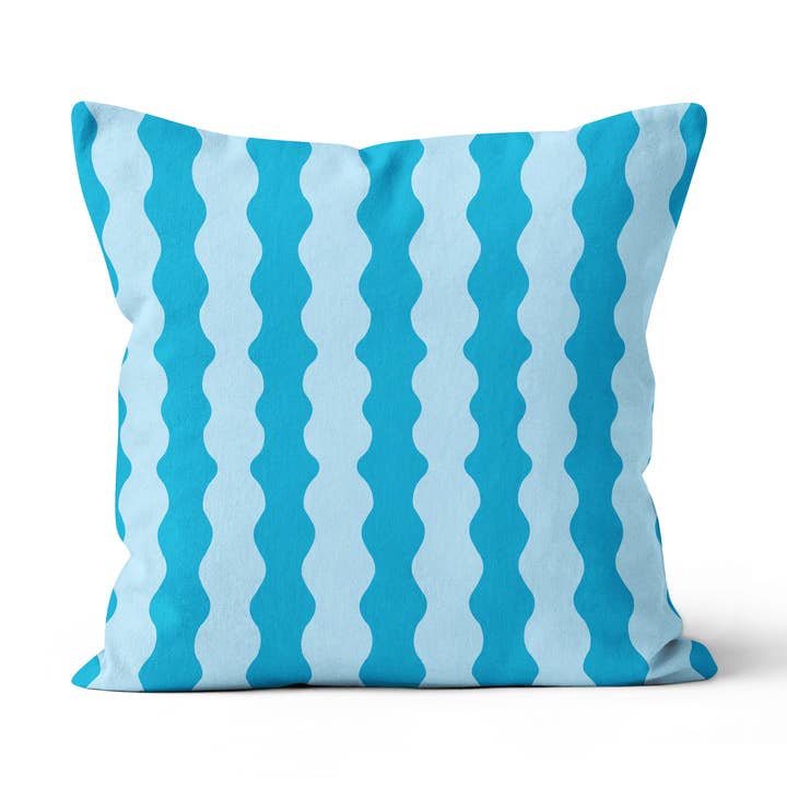 Bølget pude i 'blå ekstrem' for engroshandel hos Sorbet Dreams