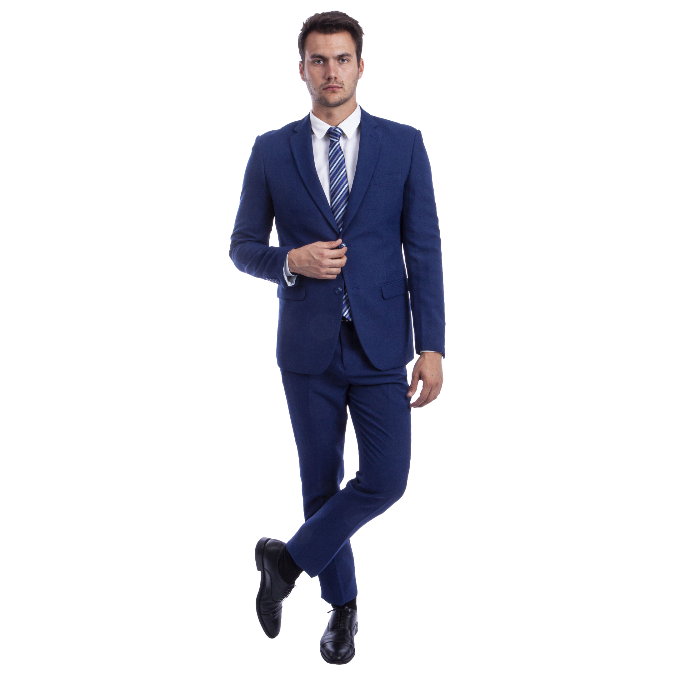 Blue Polyester Hybrid Fit Mens Suit 2pc by Vitto for wholesale on Faire4
