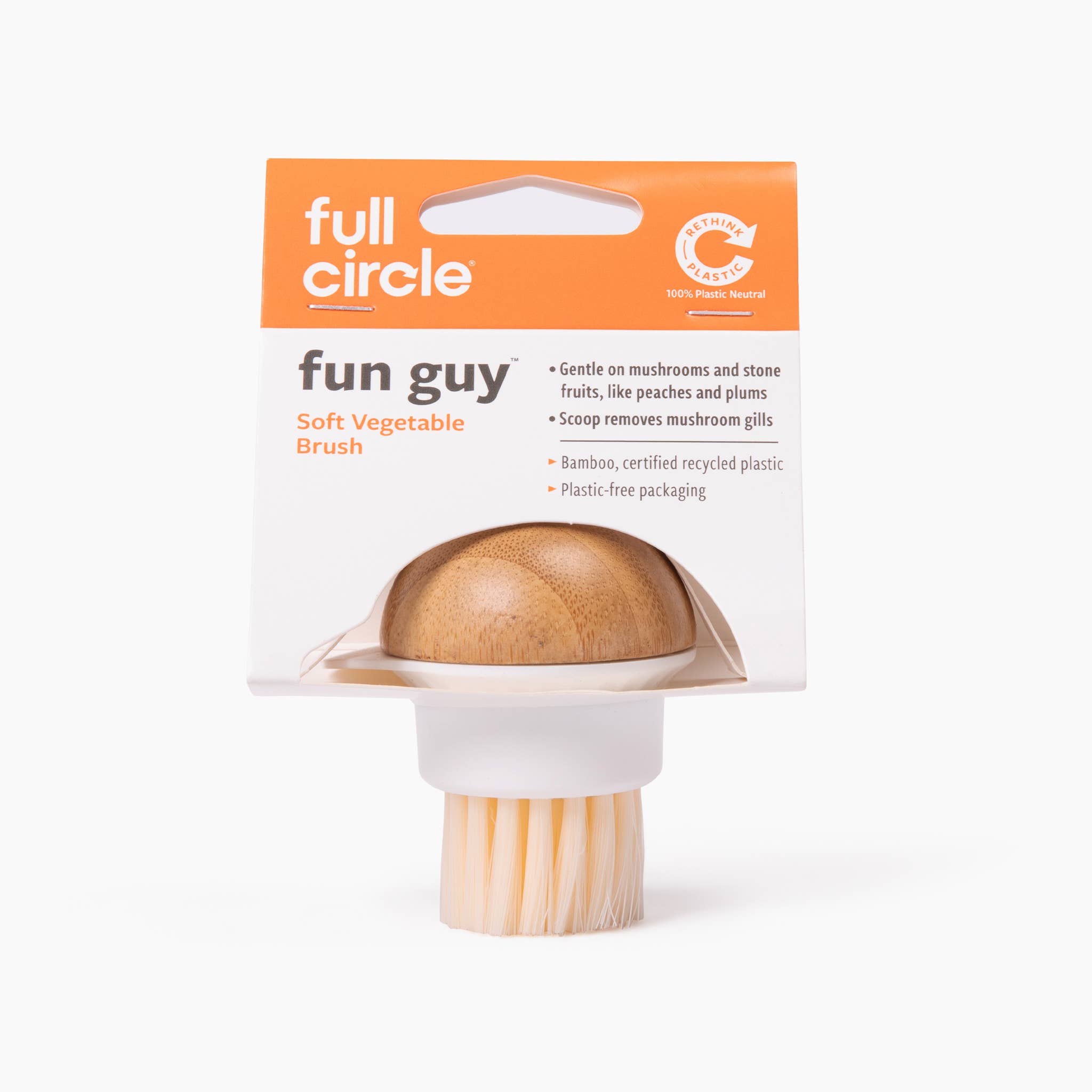 White Fun Guy Mushroom Brush for wholesale on Faire