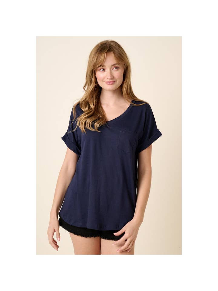 mittoshop – wholesale Stickad topp - Dam – T9153 - DTY V-RINGAD OCH 1 FICKDETALJ DOLMANSTICKAD TOPP57