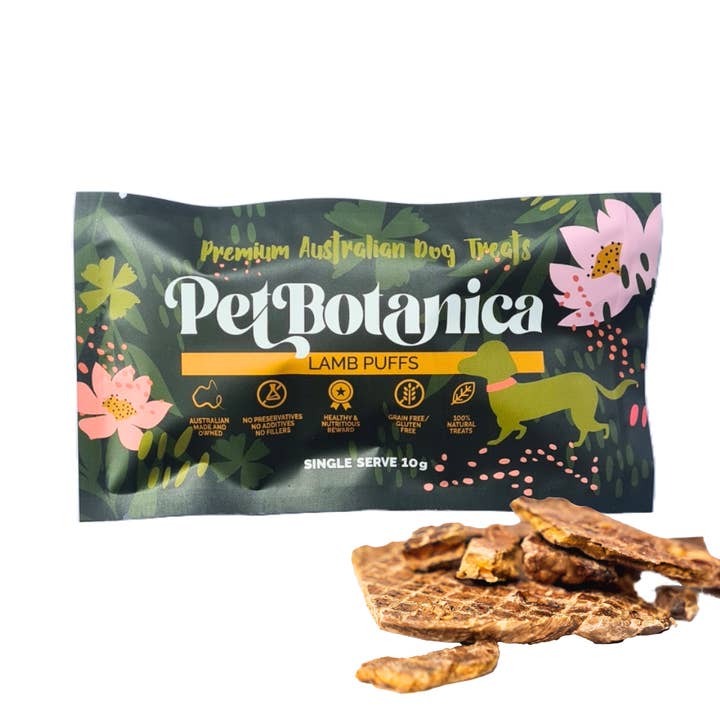Pet Botanica - Wholesale Pet treats – Dog - Single Serve Dog Treats | Sample size | Lamb Puffs 10g2