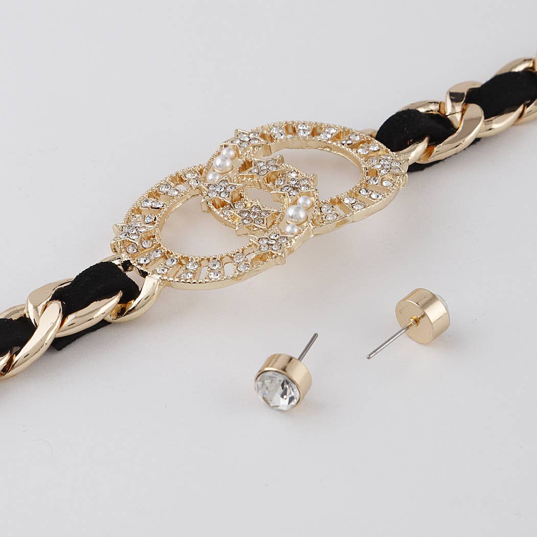 Guld Sort Medvirkede OO Chain Choker Halskæde for engroshandel på Faire1