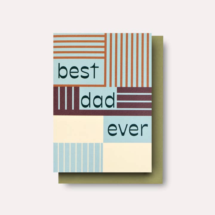 Stripes Best Dad Card for wholesale by The Completist (No duties on USA orders!)