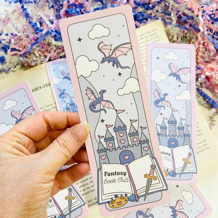 Marque-page en lin du club de lecture de fantasy pour la vente par Chapter & Ink