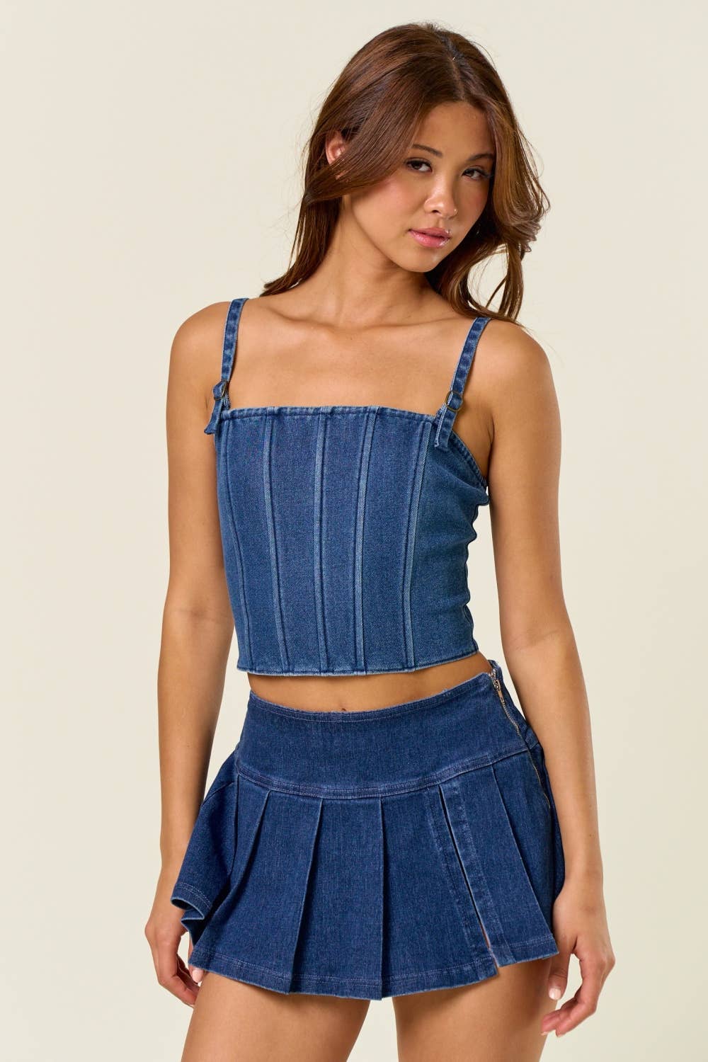 Denim Corset Top for wholesale on Faire4