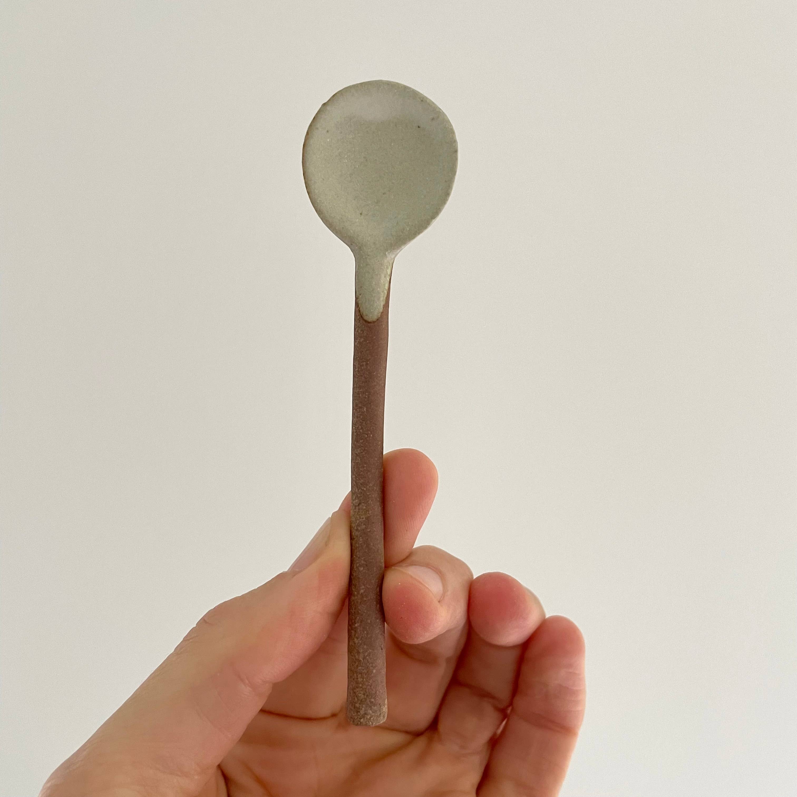 fort & field - Wholesale Kitchen Spoon - Neutral small handmade Japanese pottery coffee or tea spoon12