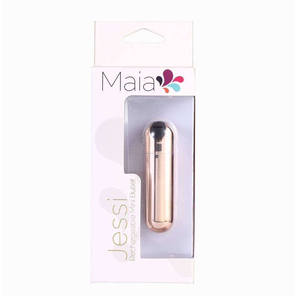 Maia Toys - Wholesale Sex Toy - Jessi Rechargeable Mini Bullet Sex Toy, Rose Gold3