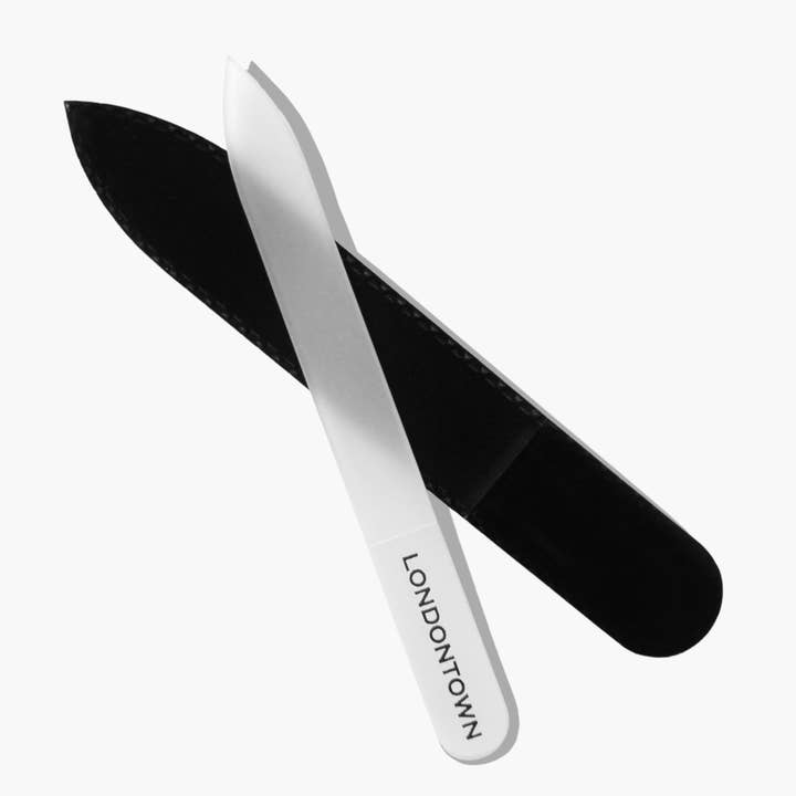 White Glass Nail File for wholesale by Londontown