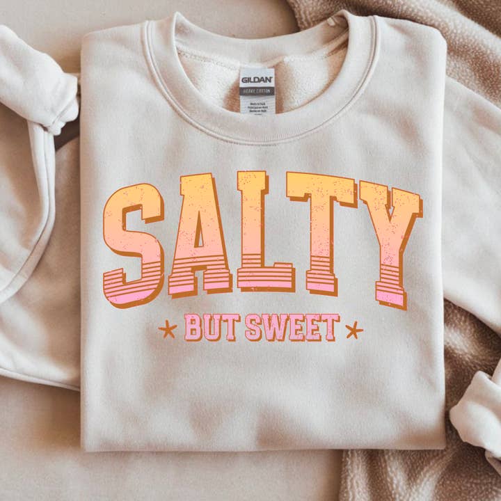 Salty but Sweet Graphic Sweatshirt (Copy) for wholesale by M.B. Paper Design