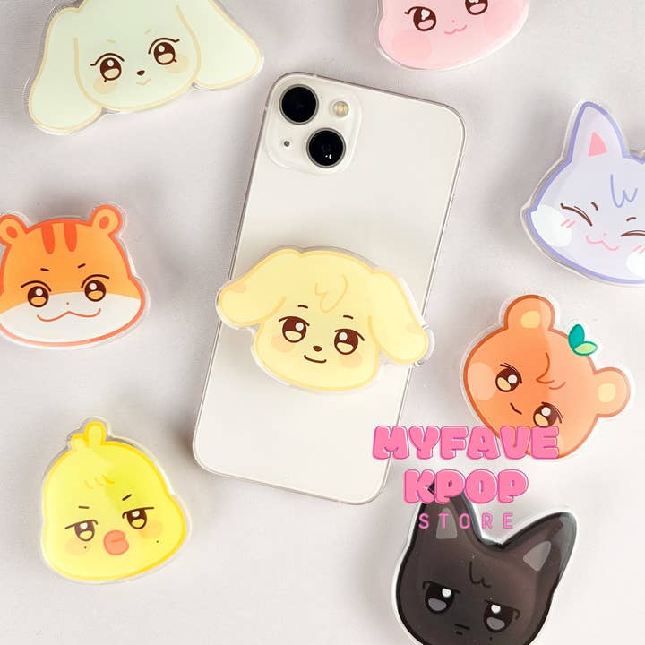 MyFaveKpop Store - Wholesale Scrunchie - Women’s - Aniteez Acrylic Phone Grip Holder Kpop Gift For Fans Atiny3