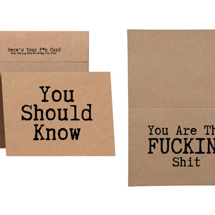 HeresYourF*nCard – wholesale Kärlekskort – Du är F* ckin Sh* t | Roliga svordomar gratulationskort