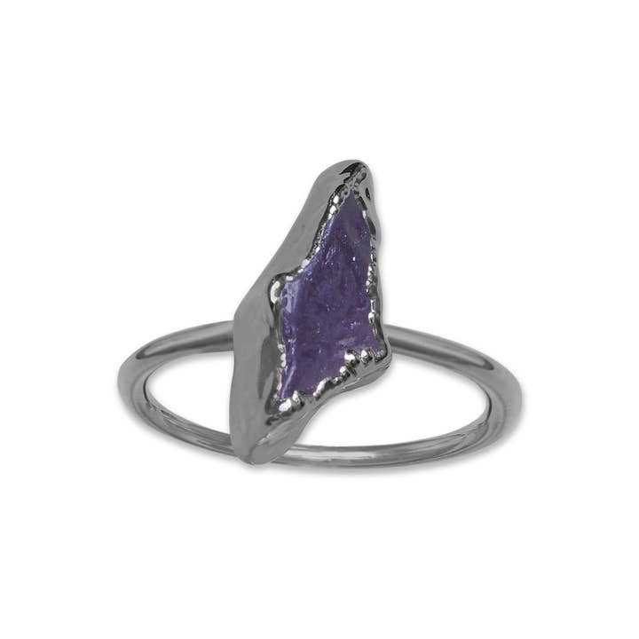 Handmade Jewels - Wholesale Cocktail/Statement Ring - Raw Crystal Ring – Silver, Gold, Rose Gold & Black Rhodium Finish | Natural Stones (Made to Order)12