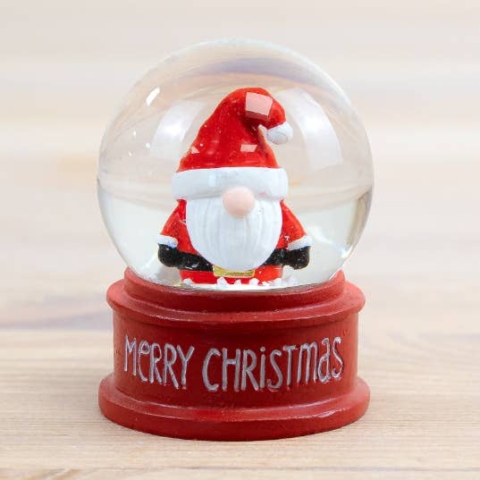 Gainsborough Giftware x Portland Living – Großhandel Weihnachtsschmuck – Santa-Schneekugel - Frohe Weihnachten, 6 cm0