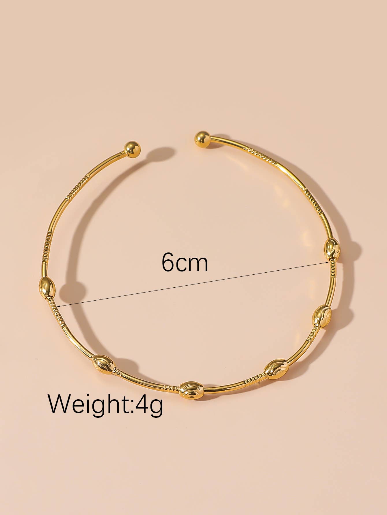 Blossom bijoux – Engroshandel Manchetarmbånd – 24BRA120 Åbent armbånd i rustfrit stål med blød, fast form2