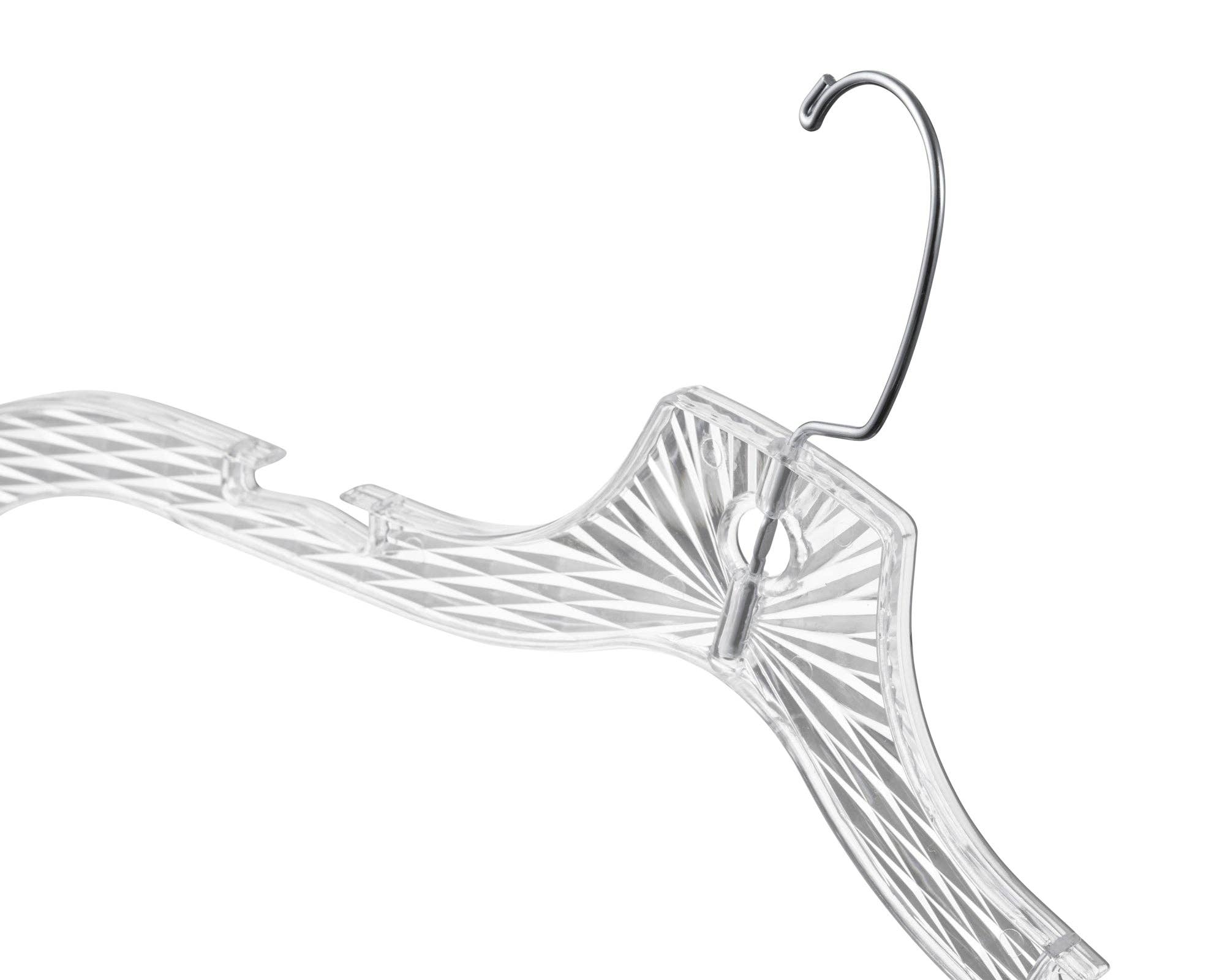 DEILSY - Wholesale Clothes Hangers - Crystal Clear Plastic Hangers (4 Pcs Per Paper Sleeve)5