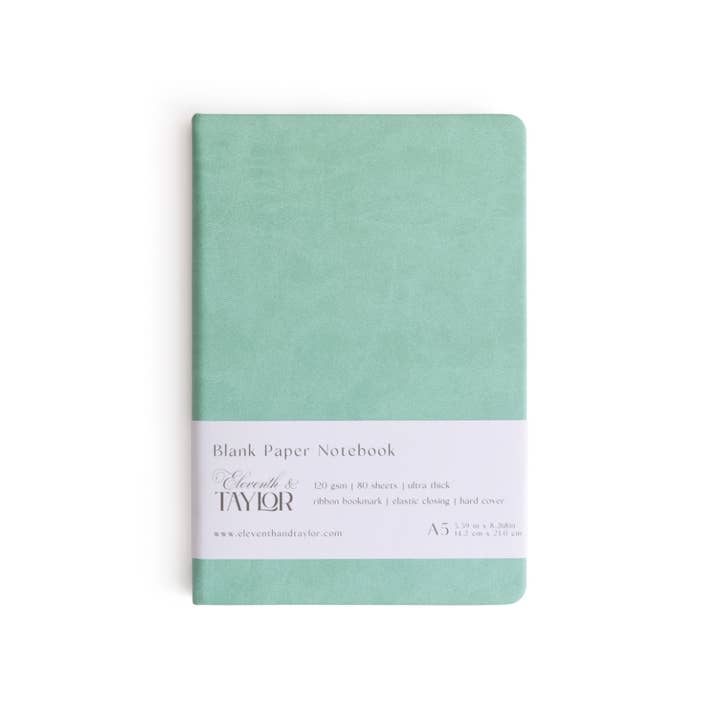Eleventh and Taylor - Wholesale Journal/Diary - 160 Page A5 Blank Journals: 120 GSM Thick Blank Card Stock10